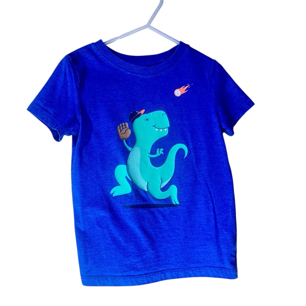 Cat & Jack Boys T-Shirt – Size 3T – Baseball Dinosaur Graphic Tee - Picture 3 of 5